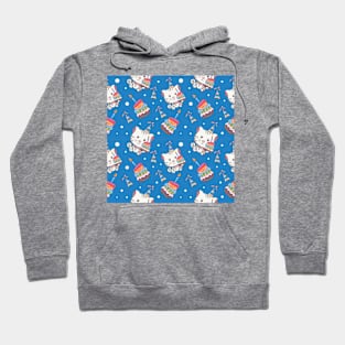 Cute Cat Seamless Patterns Hoodie